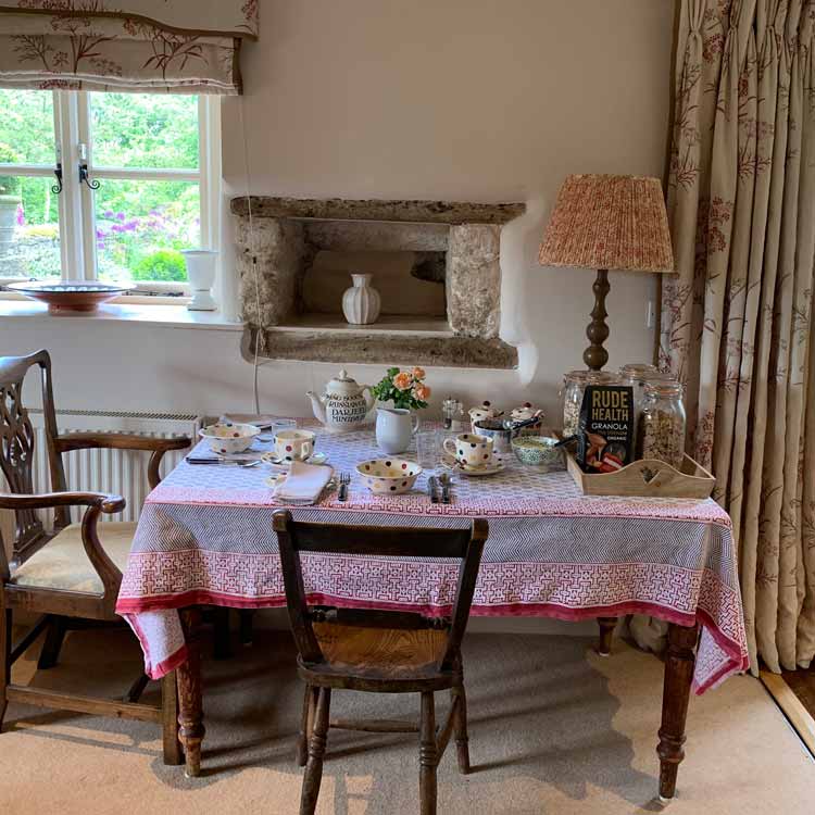 Breakfast at Well Farm Luxury B&B in Cotswolds