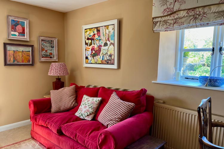 Private sitting room at Well Farm Tetbury